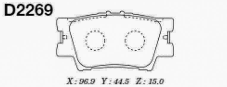 Тормозные колодки | Toyota | Camry ACV4#, GSV40, GSX30 2007- задние дисковые